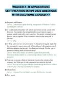 WGU D317 - IT APPLICATIONS CERTIFICATION SCRIPT 2026 QUESTIONS WITH SOLUTIONS GRADED A&plus;