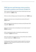 D664 learners and learning science practice  test WGU questions and answers Graded A&plus; 