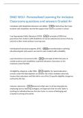 D662 WGU- Personalized Learning for Inclusive  Classrooms questions and answers Graded A&plus; 
