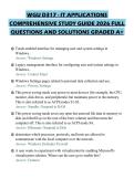 WGU D317 - IT APPLICATIONS COMPREHENSIVE STUDY GUIDE 2026 FULL QUESTIONS AND SOLUTIONS GRADED A&plus;