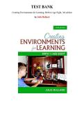 Creating Environments for Learning&colon; Birth to Age Eight&comma; 3rd Edition &mdash; by Julie Bullard &mdash; Complete Test Bank &lpar;Ch&period; 1-19&rpar;