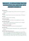 WGU D317 - IT APPLICATIONS PRACTICE EXAMINATION 2026 QUESTIONS WITH ANSWERS GRADED A&plus;