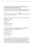 Disaster Response & Recovery Exam QUESTIONS AND CORRECT  VERIFIED ANSWERS &vert;ALREADY GRADED A&plus;&vert; 
