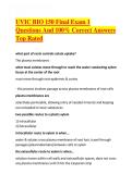 UVIC BIO 150 Final Exam 1 Questions And 100&percnt; Correct Answers Top Rated 