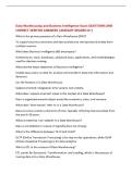 Data Warehousing and Business Intelligence Exam QUESTIONS AND  CORRECT VERIFIED ANSWERS &vert;ALREADY GRADED A&plus;&vert; 