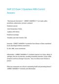 NUR 121 Exam 1 Questions With Correct Answers