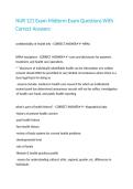 NUR 121 Exam Midterm Exam Questions With Correct Answers