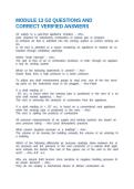 MODULE 13 G2 QUESTIONS AND CORRECT VERIFIED ANSWERS