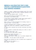 MEDICAL GAS PRACTICE TEST 2 2025 UPDATE &vert; COMPREHENSIVE QUESTIONS AND VERIFIED ANSWERS 