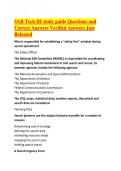 SAR Tech III study guide Questions and Correct Answers Verified Answers Just Released