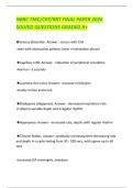 NBRC TMC&sol;CRT&sol;RRT EXAM SCRIPT 2026 QUESTIONS WITH ANSWERS GRADED A&plus;