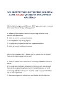 ACE GROUP FITNESS INSTRUCTOR &lpar;GFI&rpar; FINAL EXAM 2026-2027 QUESTIONS AND ANSWERS GRADED A&plus;