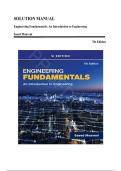 Solution Manual for Engineering Fundamentals&colon; An Introduction to Engineering 7th Edition by Saeed Moaveni &comma; ISBN&colon; 9780357684429 &vert;Chapters 1-20&vert; All Chapters Verified&comma; Guide A&plus;