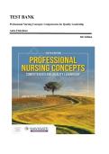 TEST BANK&lowbar;&lowbar;Professional Nursing Concepts&colon; Competencies for Quality Leadership 6th Edition by Anita Finkelman &comma; ISBN&colon; 9781284296402 &vert;Chapters 1-14&vert; All Chapters  Verified&comma; Guide A&plus;
