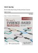 TEST BANK&lowbar;&lowbar;Brown's Evidence-Based Nursing&colon; The Research-Practice Connection 5th Edition by Emily W&period; Nowak &comma; ISBN&colon; 9781284275889 &vert;Chapters 1-19 &lpar;Questions with Rationalized Answers&rpar;&vert; Guide A&plus;