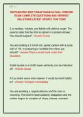 OB PEDIATRIC EMT FISDAP EXAM ACTUAL VERIFIED  EXAM COMPLETE QUESTIONS AND VERIFIED  SOLUTIONS LATEST UPDATE THIS YEAR
