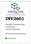 INV2601 Assignment 1 &lpar;ANSWERS&rpar; Semester 2 2023  - DISTINCTION GUARANTEED