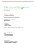 EE5231 - Energy Control Center Applications  questions and answers Graded A&plus; 