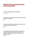 NSG6440 Final Exam Questions and Correct Answers&vert; Latest Update