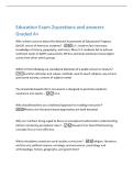 Education Exam 2questions and answers  Graded A&plus; 