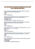CNC MACHINIST EXAM WITH COMPLETE SOLUTIONS 100&percnt; VERIFIED 2026-2027&excl;&excl;