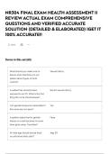 NR304 FINAL EXAM HEALTH ASSESSMENT II REVIEW ACTUAL EXAM COMPREHENSIVE QUESTIONS AND VERIFIED ACCURATE SOLUTION &lpar;DETAILED & ELABORATED&rpar; &vert;GET IT 100&percnt; ACCURATE&excl;&excl;