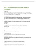 ESE 5760 Memory questions and answers Graded A&plus;