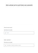 Pre-nursing &lowbar; questions and answers