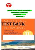 Test Bank for Medical Surgical Nursing&colon; Concepts for Clinical Judgment and Collaborative Care Complete Questions and Answers by Ignatavicius
