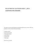 NCLEX Practice Questions Exam 1 questions and answers