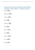 Elements Practice 11-20 QUESTIONS AND VERIFIED  ANSWERS &vert;100&percnt; CORRECT &vert; ALREADY GRADED A 