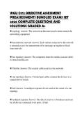 WGU C172 OBJECTIVE ASSESSMENT PREASSESSMENTS BUNDLED EXAMS SET 2026 COMPLETE QUESTIONS AND SOLUTIONS GRADED A&plus;
