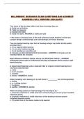 MILLWRIGHT&period; BEARINGS EXAM QUESTIONS AND CORRECT ANSWERS 100&percnt; VERIFIED 2026-2027&excl;&excl;