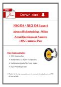 NSG 530 Exam 4 Questions & Answers &vert; Advanced Pathophysiology Wilkes