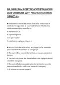 BUL 5810 EXAM 1 CERTIFICATION EVALUATION 2026 QUESTIONS WITH PRACTICE SOLUTION GRADED A&plus;