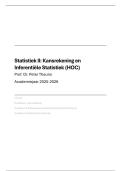 Statistiek 2&colon; Kansrekening en inferenti&euml;le statistiek HOC