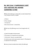 BUL 5810 EXAM 1 COMPREHENSIVE SCRIPT 2026 QUESTIONS AND ANSWERS GUARANTEED TO PASS
