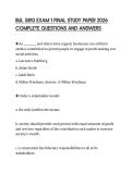 BUL 5810 EXAM 1 FINAL STUDY PAPER 2026 COMPLETE QUESTIONS AND ANSWERS