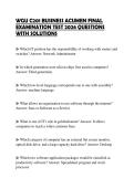 WGU C201 BUSINESS ACUMEN FINAL EXAMINATION TEST 2026 QUESTIONS WITH SOLUTIONS