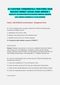 ATI Capstone Fundamentals Proctored Exam ACTUAL EXAM 2026&sol;2027 &vert; Version 1 &vert; 100 Questions &vert; Detailed Verified Answers &vert; Pass Guaranteed - A&plus; Graded