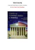 Test Bank for Courts and Criminal Justice in America 3rd Edition by Larry Siegel&comma; Chapter 1-16 &vert; All Chapters