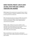 BURNS' PEDIATRIC PRIMARY CARE BY DAWN LEE FINAL STUDY PAPER 2026 COMPLETE QUESTIONS AND ANSWERS