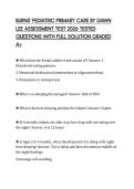 BURNS' PEDIATRIC PRIMARY CARE BY DAWN LEE ASSESSMENT TEST 2026 TESTED QUESTIONS WITH FULL SOLUTION GRADED A&plus;