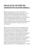 BUSI 240 ACTUAL TEST PAPER 2026 QUESTIONS WITH SOLUTIONS GRADED A&plus;