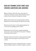 BUSI 240 TRAINING STUDY SHEET 2026 UPDATED QUESTIONS AND ANSWERS
