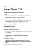 Psychology EDEXCEL alevel Agency Theory summary