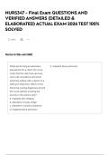 NURS347 - Final Exam QUESTIONS AND VERIFIED ANSWERS &lpar;DETAILED & ELABORATED&rpar; ACTUAL EXAM 2026 TEST 100&percnt; SOLVED