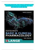 Test Bank for Basic and Clinical Pharmacology 16th Edition by Katzung &vert; All Chapters 1-66 Complete Guide &vert; 2024-2025 Edition &vert; ISBN 978-1264258442