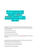NR 442 community health exam 2 QUESTIONS AND VERIFIED CORRECT ANSWERS GRADED A&plus; 100- GUARANTEED PASS -LATEST 2026-2027-&period;docx