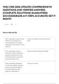 WGU C810 2026 UPDATE&vert; COMPREHENSIVE QUESTIONS AND VERIFIED ANSWERS &lpar;COMPLETE SOLUTIONS&rpar; GUARANTEED&period; SUCCESS&vert;GRADE A&plus;&excl;&excl; &lpar;100&percnt; ACCURATE&rpar; GET IT RIGHT&excl;&excl;